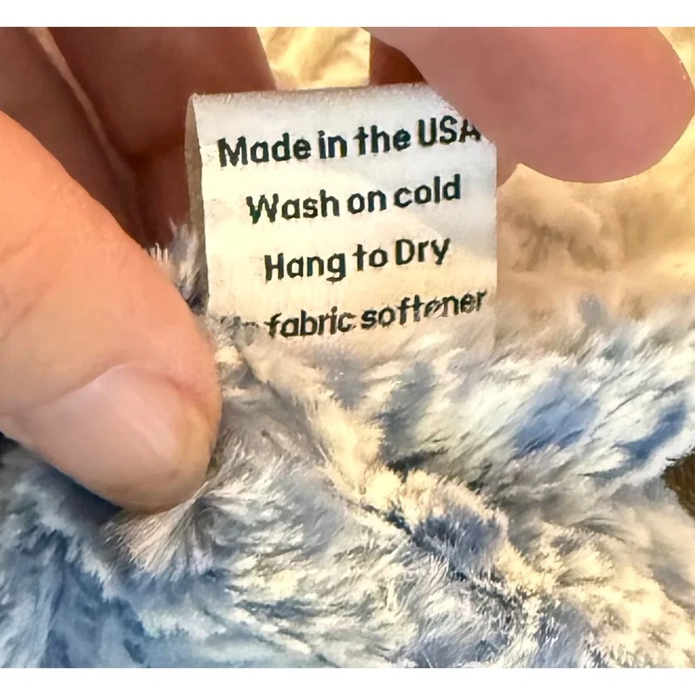 Sew Sweet Minky Designs 80x57 Throw Blanket Blue White Patchwork Plush Luxury